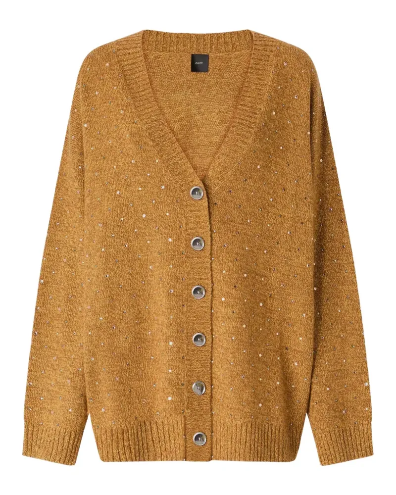 Pinko Cardigan mit Kristallen - Gelb Gelb