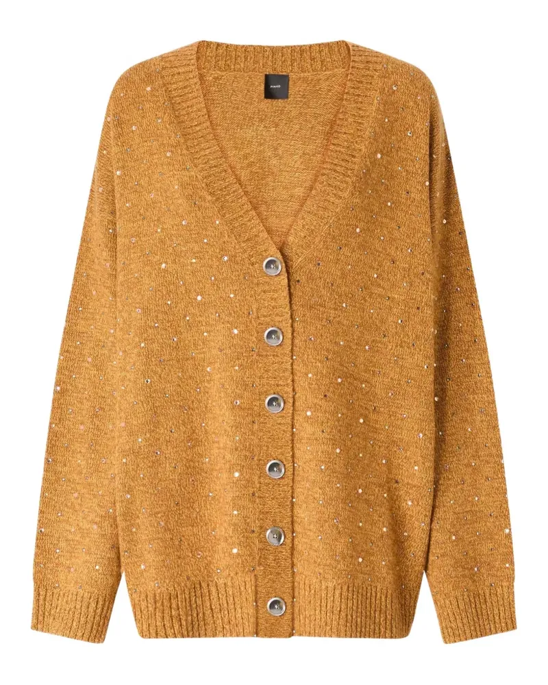 Pinko Cardigan mit Kristallen - Gelb Gelb