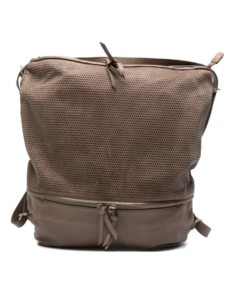 Reptile's House Bee textured backpack - Nude Nude