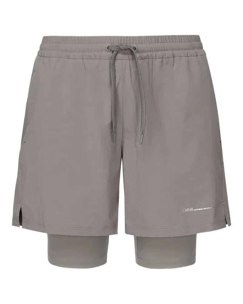 Herno Shorts mit Logo-Print - Grau Grau
