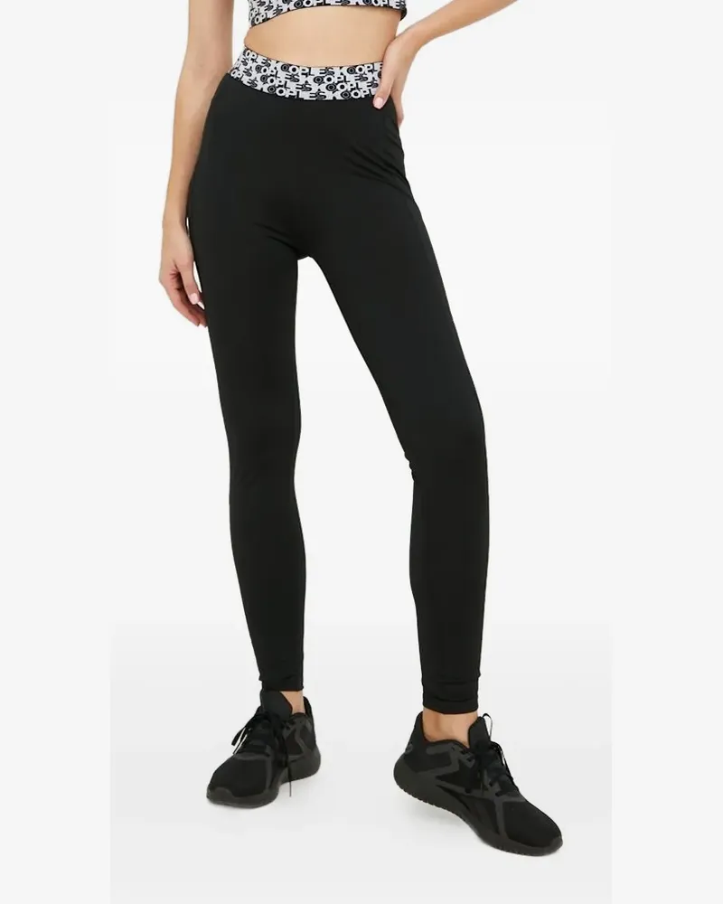 The Kooples Leggings mit Logo-Bund - Schwarz Schwarz