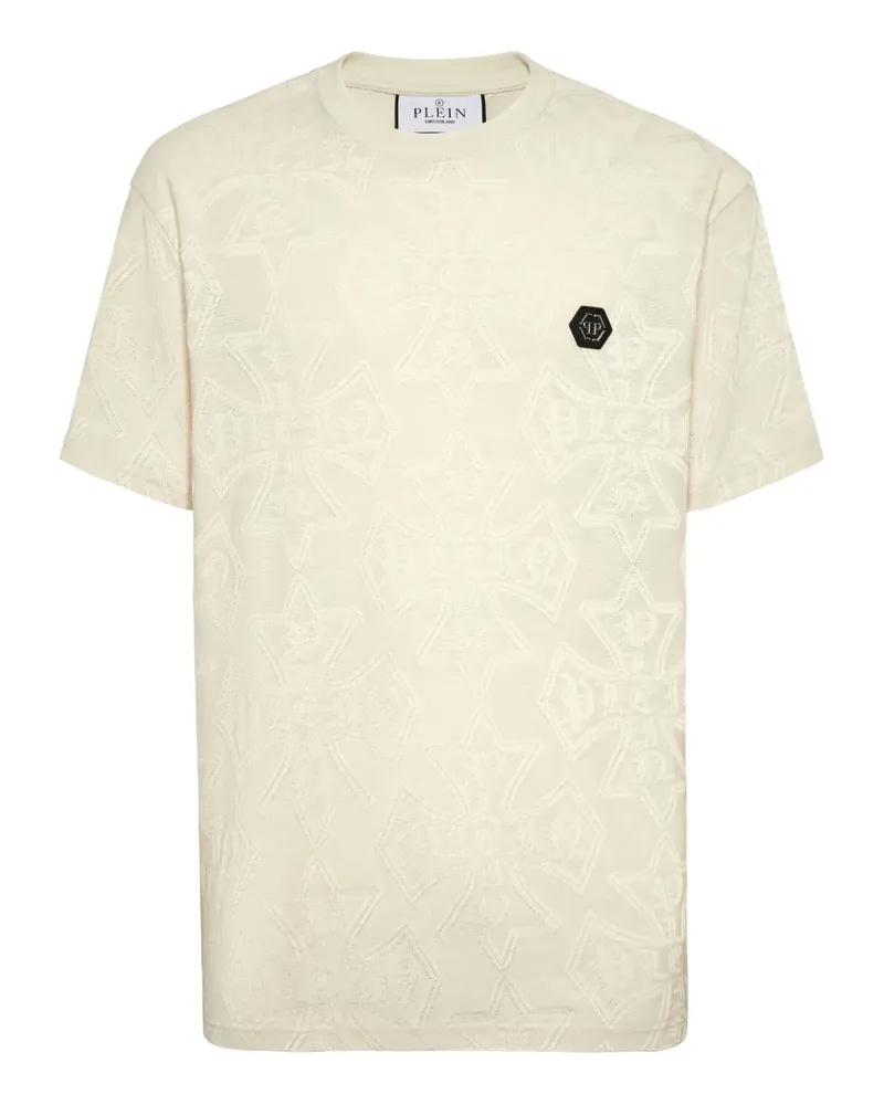 Philipp Plein Jacquard Crest T-Shirt - Nude Nude