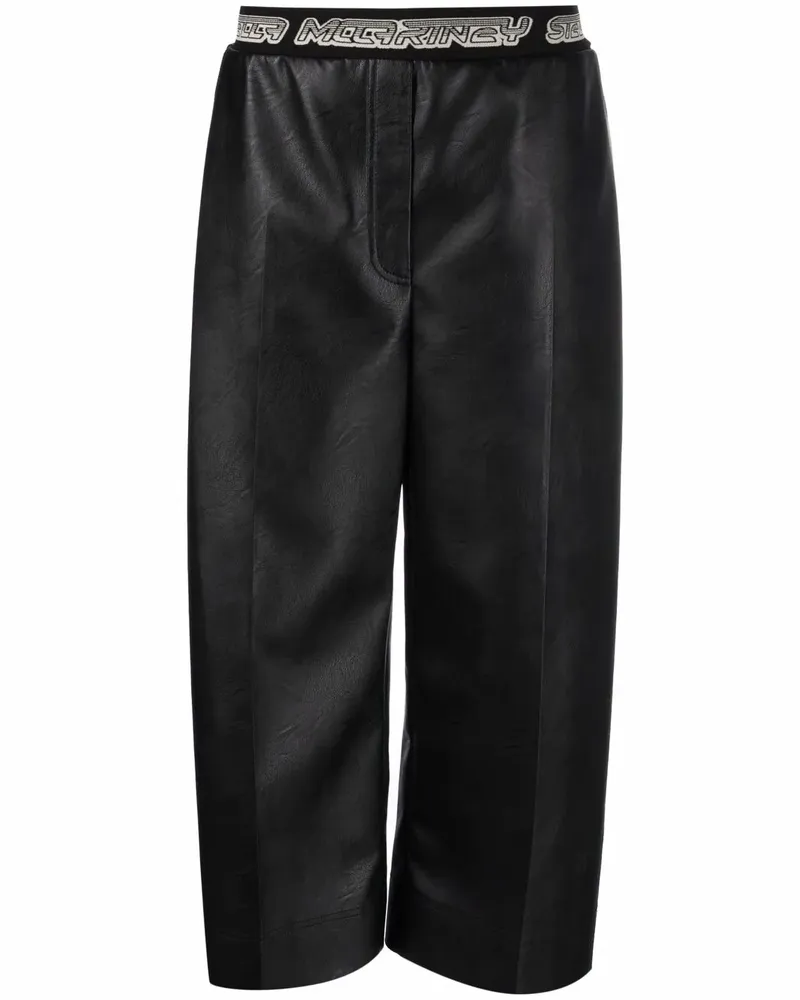 Stella McCartney Culottes aus Kunstleder - Schwarz Schwarz