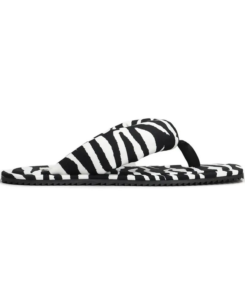 ATTICO Flip-Flops mit Zebra-Print - Weiß Weiß