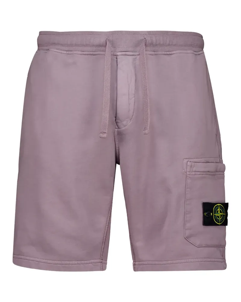 Stone Island organic cotton-fleece bermuda shorts - Violett Violett