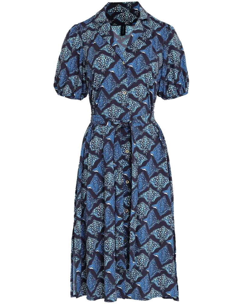 Lygia & Nanny Themis Bio Midikleid - Blau Blau