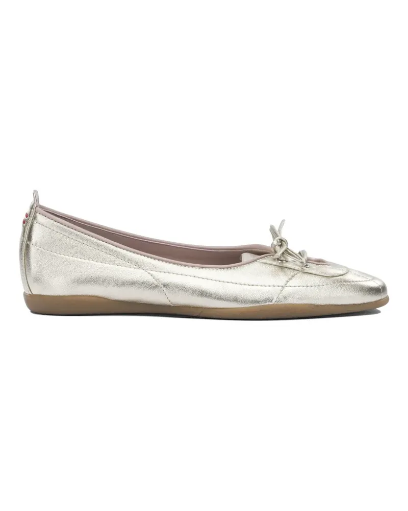 HALMANERA Jana metallic lace-up ballet flats Metallic