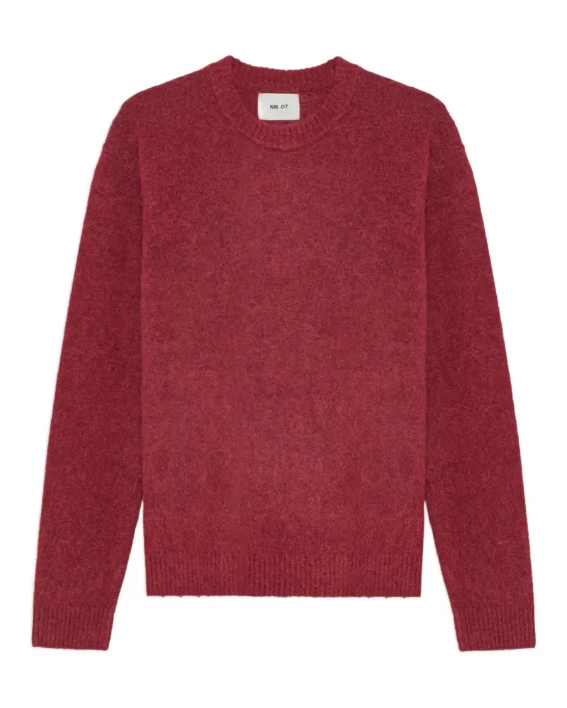 NN 07 Russell Pullover mit rundem Ausschnitt - Rot Rot