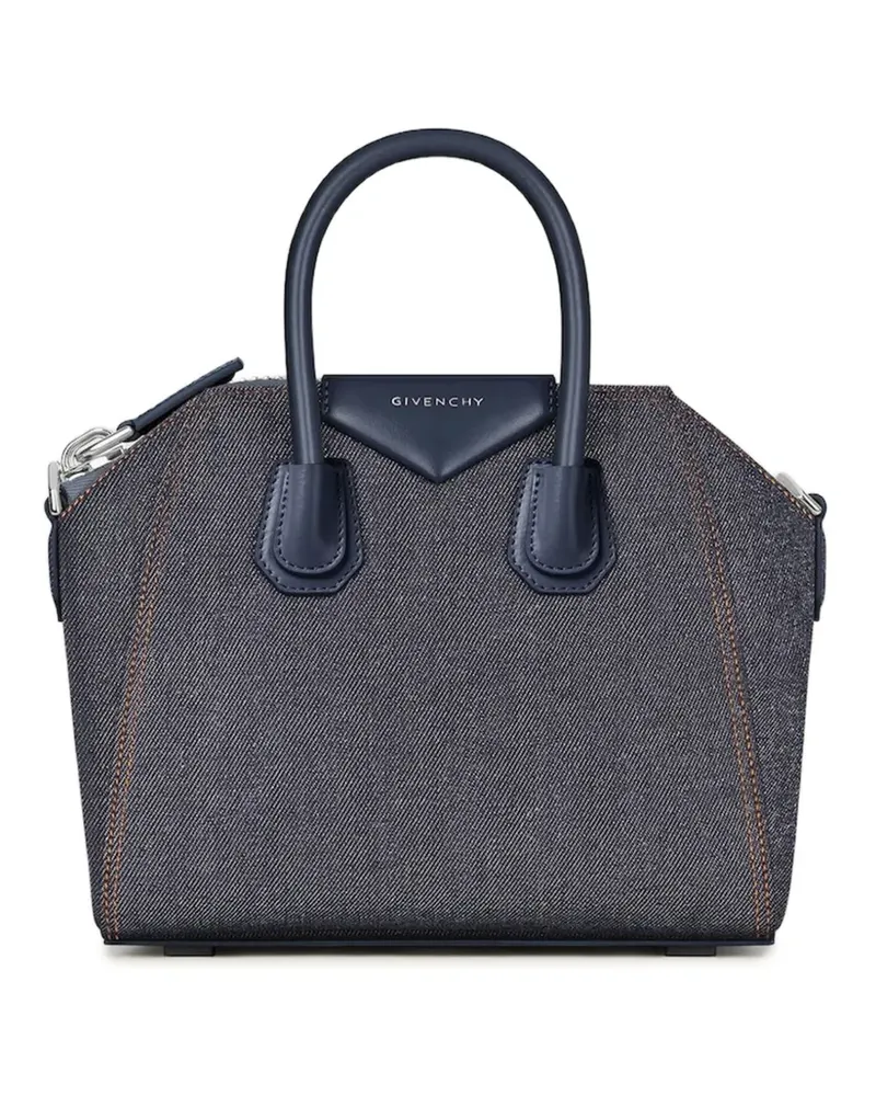Givenchy Mini Antigona Tasche aus Denim - Blau Blau