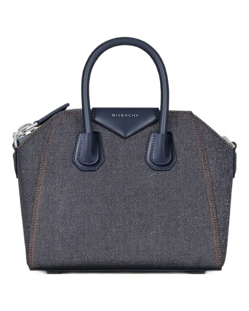 Givenchy Mini Antigona Tasche aus Denim - Blau Blau