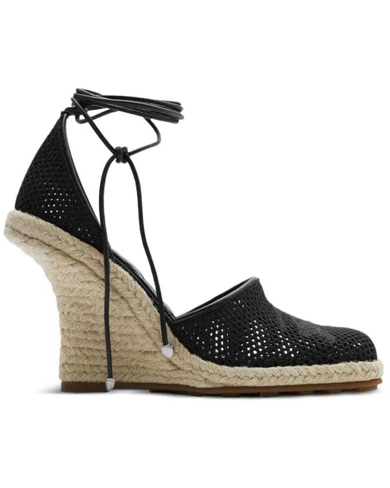 Burberry Espadrilles in Netzoptik Schwarz