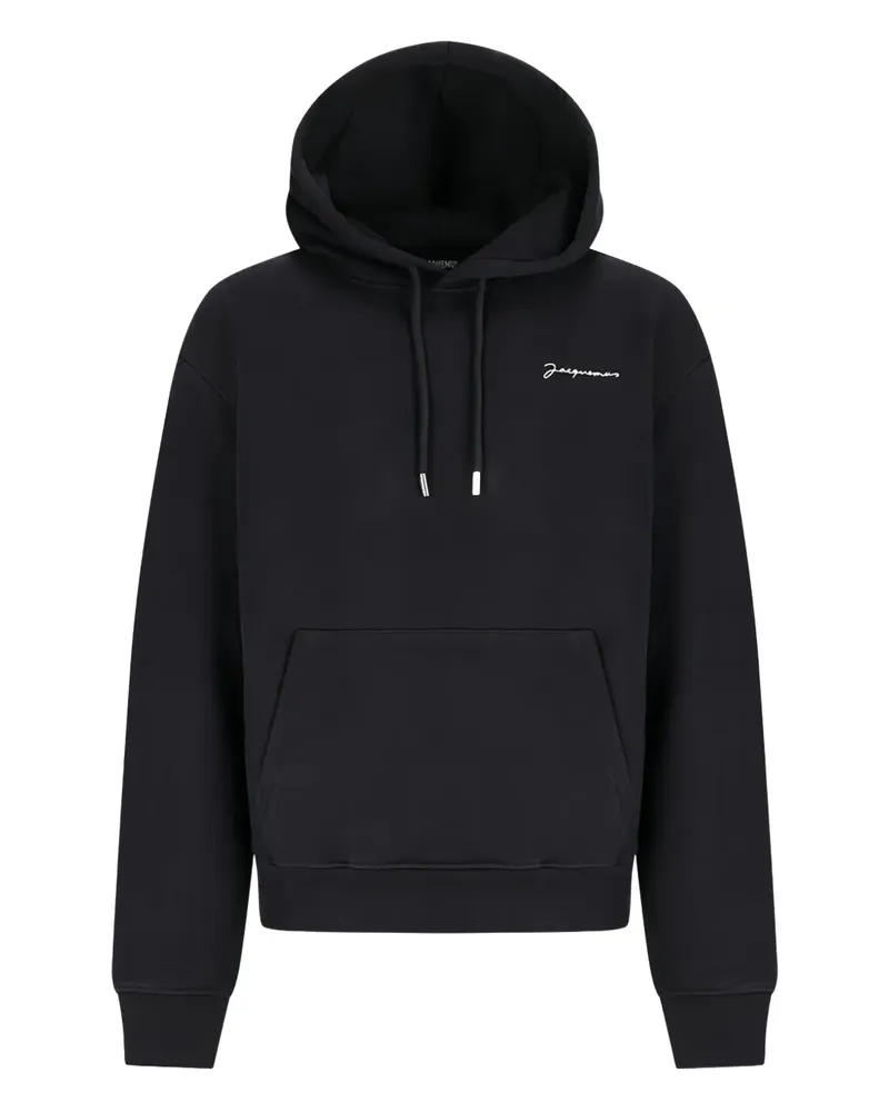 Jacquemus Hoodie mit Logo-Stickerei - Schwarz Schwarz