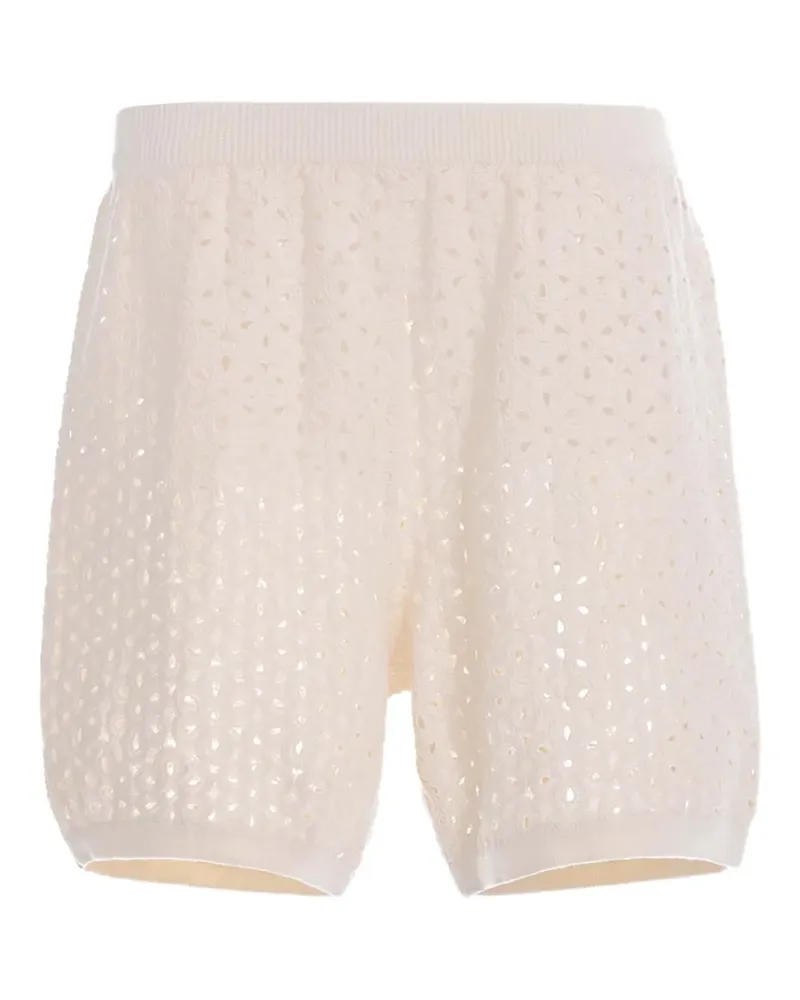 AGUA BENDITA Bestickte Shorts - Nude Nude