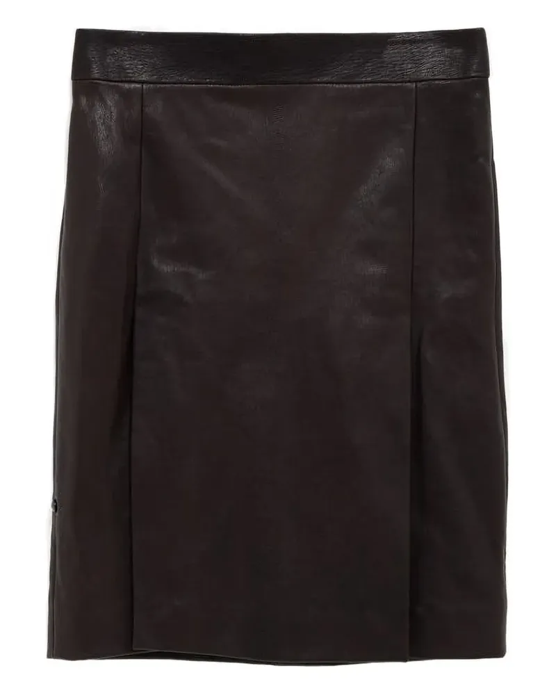 Ferragamo Minirock aus Leder - Braun Braun