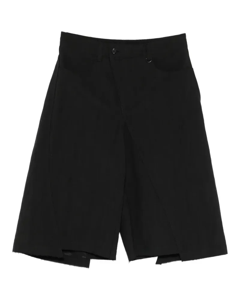 SONGZIO raw-edge panelled shorts - Schwarz Schwarz