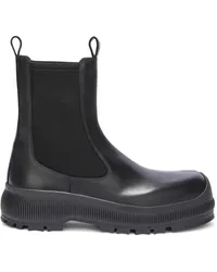 Jil Sander Klassische Chelsea-Boots Schwarz