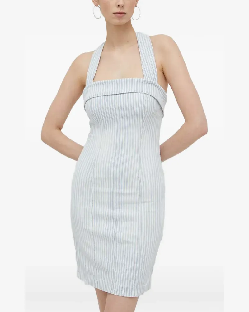 Guess Neckholder-Minikleid mit Streifen - Blau Blau