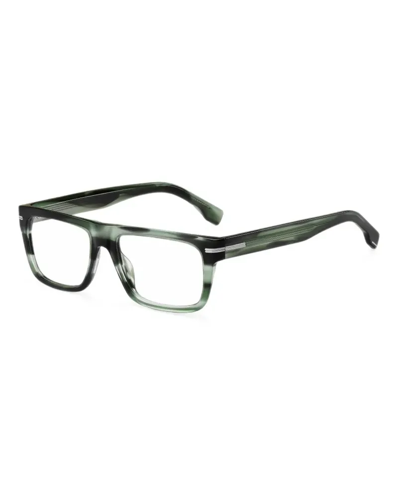HUGO BOSS Brille mit eckigem Gestell - Grün Grün