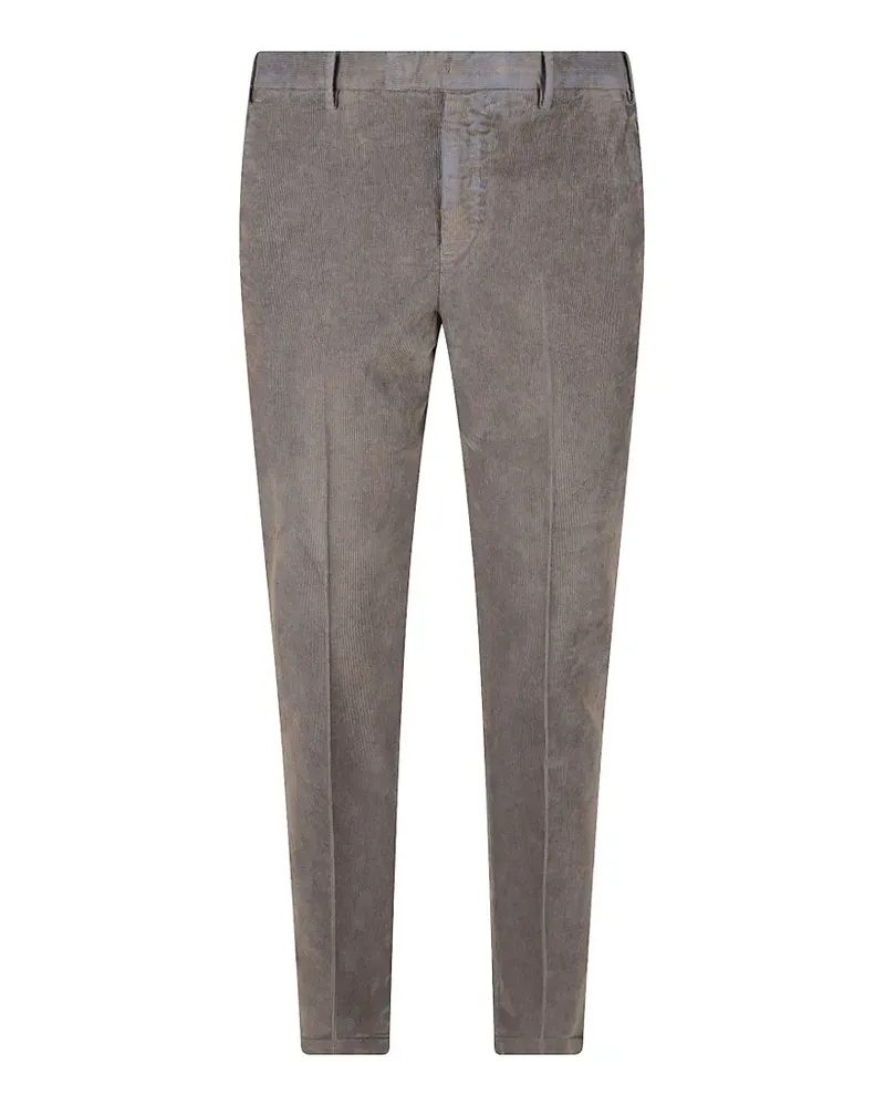 PT TORINO Gerade Hose mit Cord-Effekt - Grau Grau