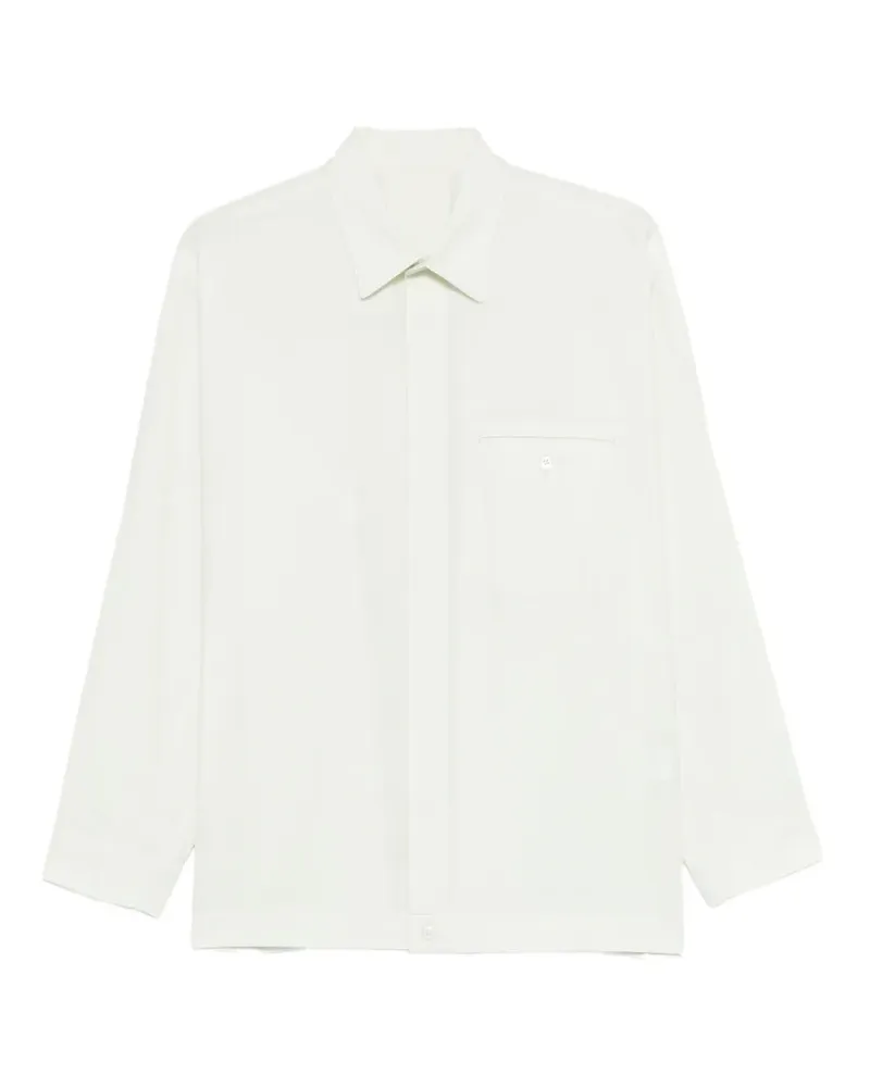 Issey Miyake Kastiges Hemd - Grün Grün