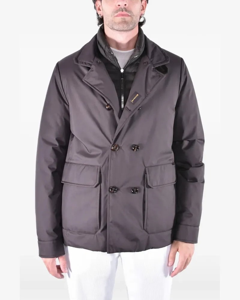 MOORER Turandot double-breasted jacket - Braun Braun