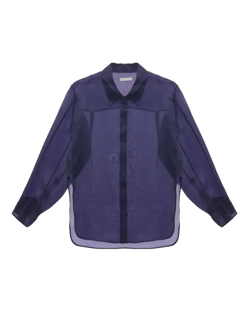 KHAITE Oversized-Hemd mit Sheer-Effekt - Violett Violett