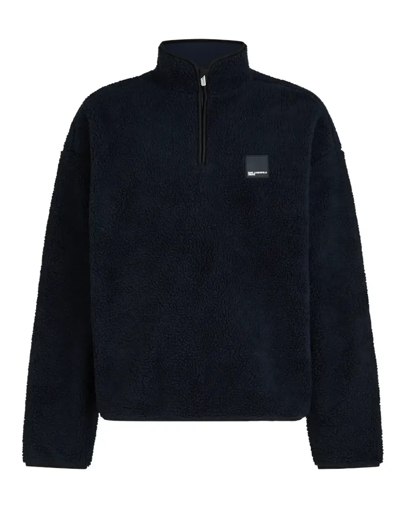Karl Lagerfeld boxy half-zip sweater - Blau Blau