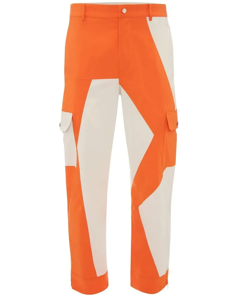 J.W.Anderson Gerade Hose in Colour-Block-Optik - Orange Orange
