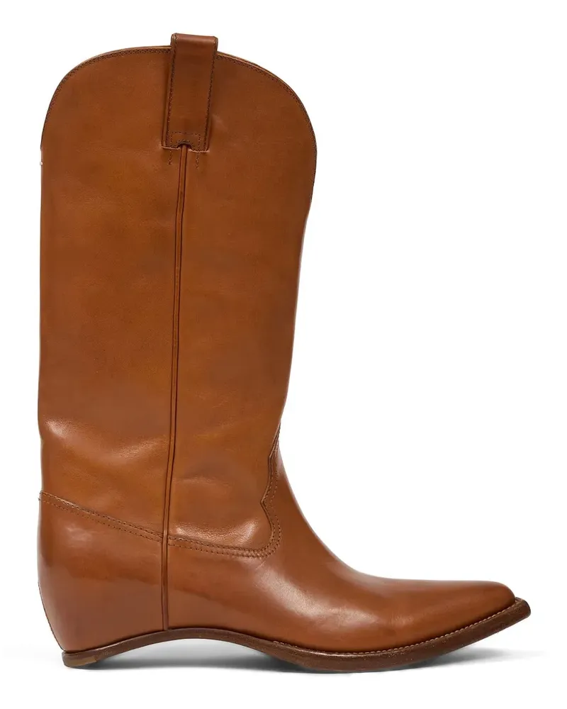 Maison Margiela cowboy leather boots - Braun Braun