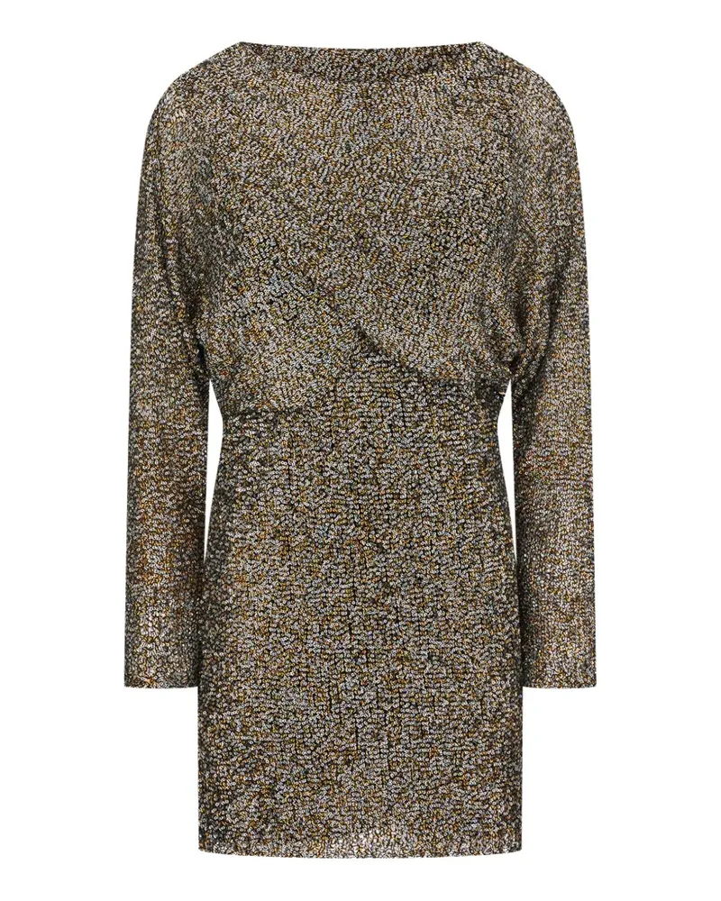 Alberta Ferretti sequin-embellished long-sleeve mini dress - Braun Braun