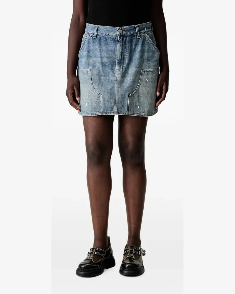 Carhartt WIP paint-splatter denim skirt - Blau Blau
