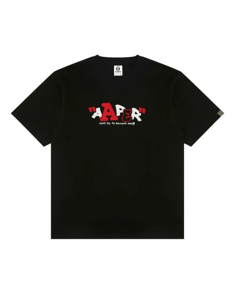 BAPE T-Shirt mit grafischem Print - Schwarz Schwarz