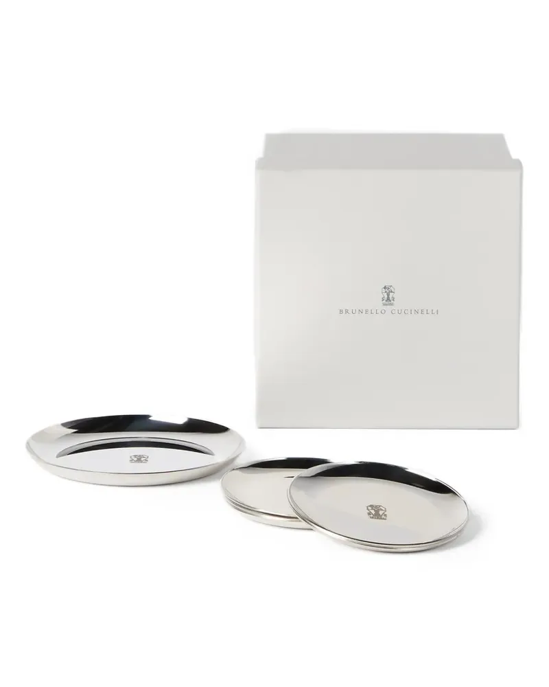 Brunello Cucinelli Untersetzer-Set - Silber Silber