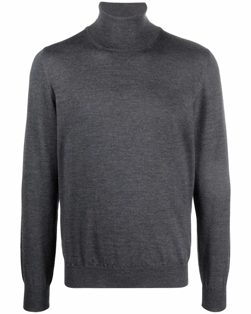 La Fileria Schmaler Rollkragenpullover - Grau Grau