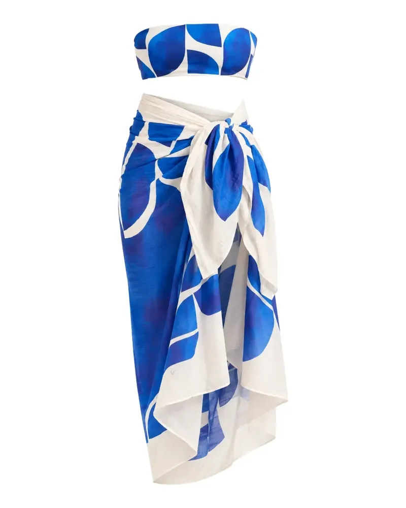 Seafolly Australia abstract-print wrap sarong - Blau Blau