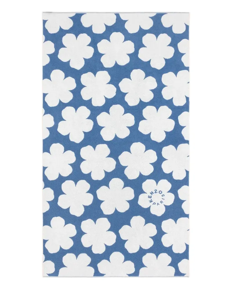 Kenzo Strandtuch mit Blumenmotiv - Weiß Weiß