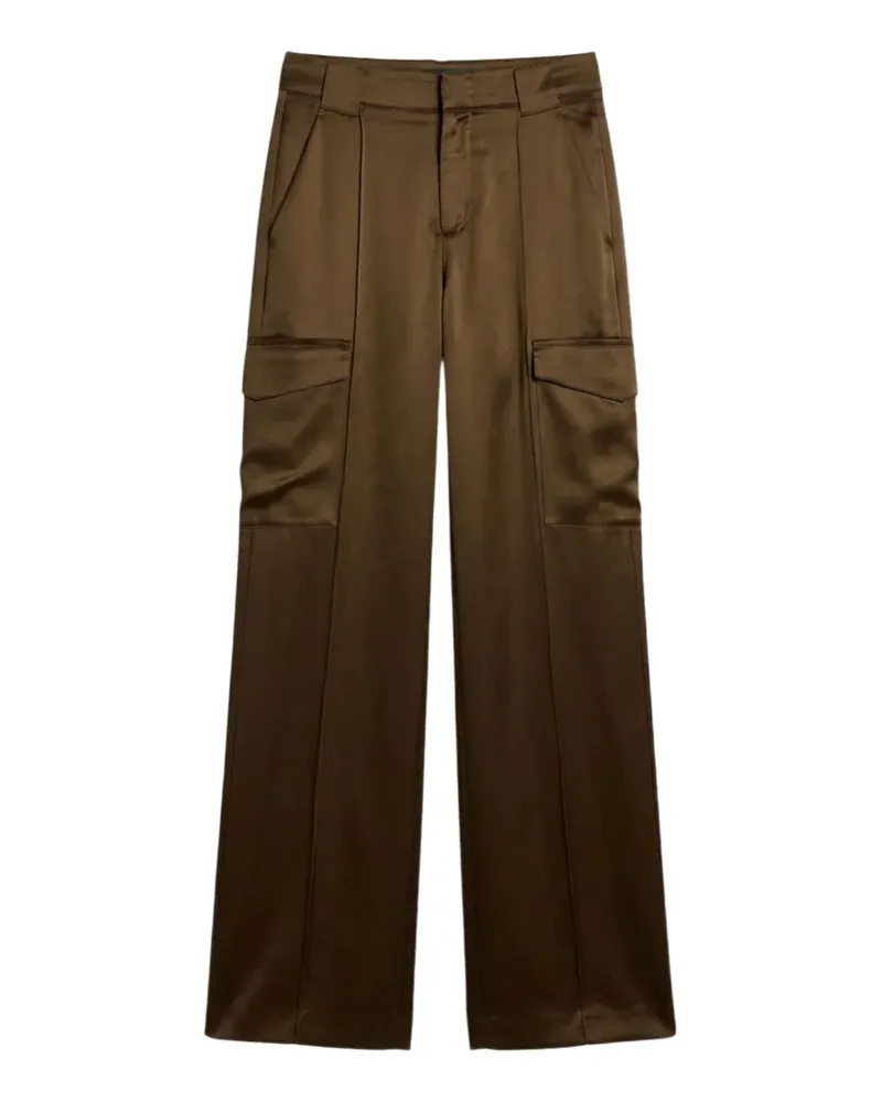 Vince satin-finish trousers - Grün Grün