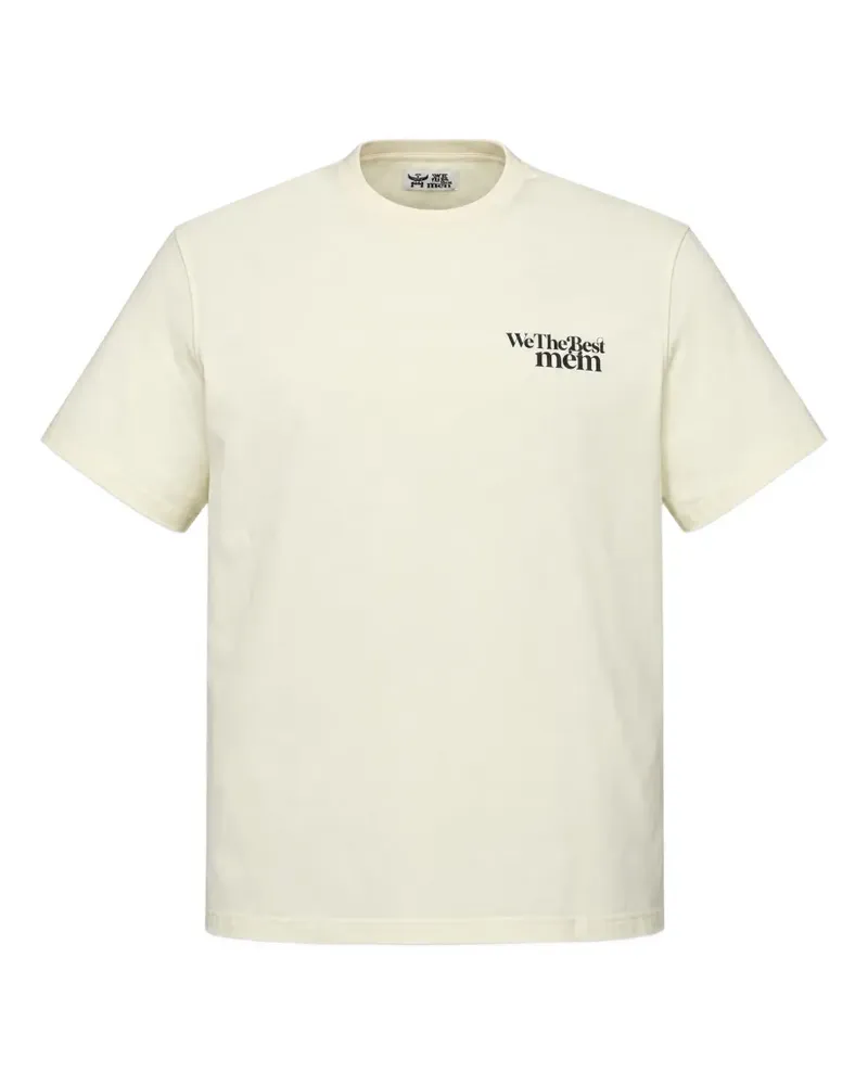 MCM x We The Best Flamingo T-Shirt mit Rundhalsausschnitt und Logo-Print - Nude Nude