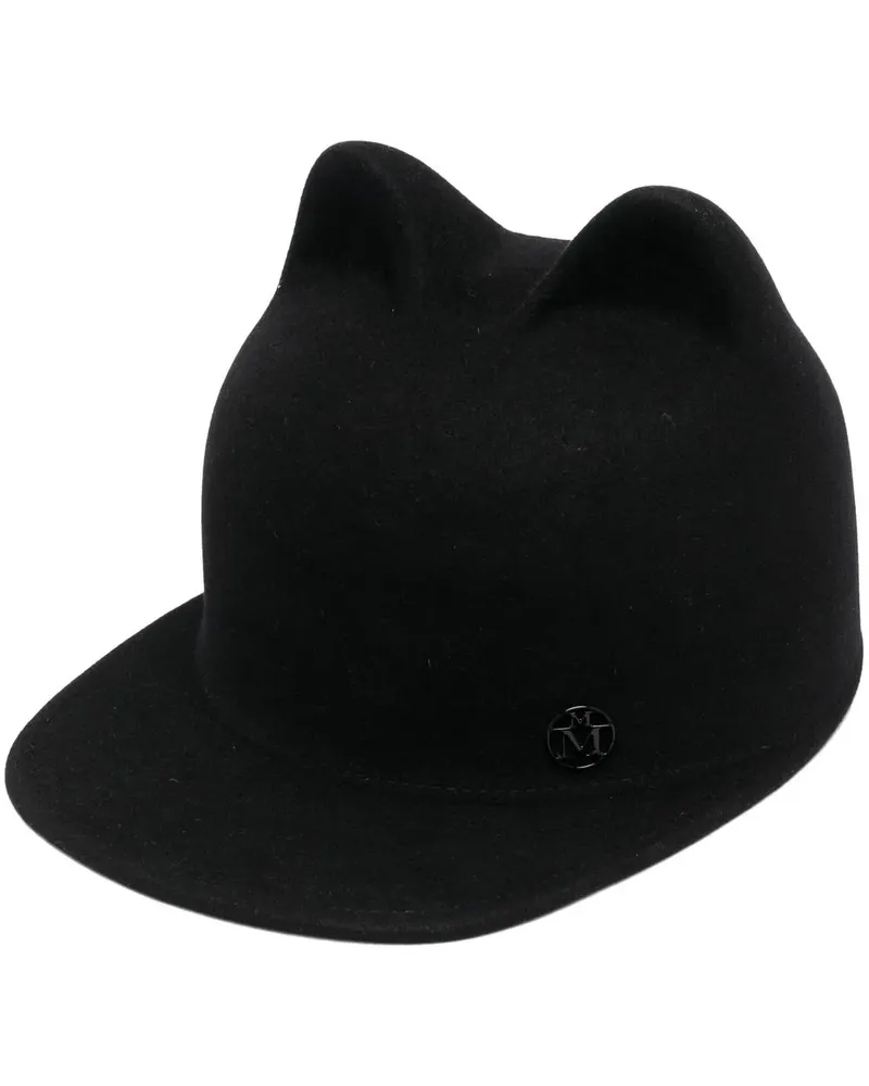 Maison Michel Baseballkappe mit flacher Krempe - Schwarz Schwarz