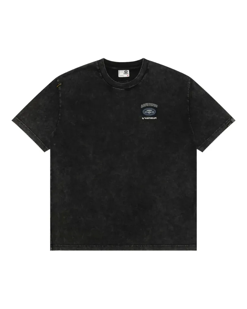 BAPE embroidered short-sleeve T-shirt - Schwarz Schwarz