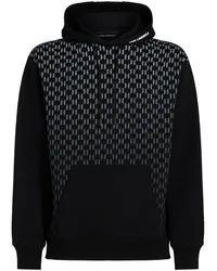 Karl Lagerfeld Hoodie mit Monogramm-Farbverlauf Schwarz