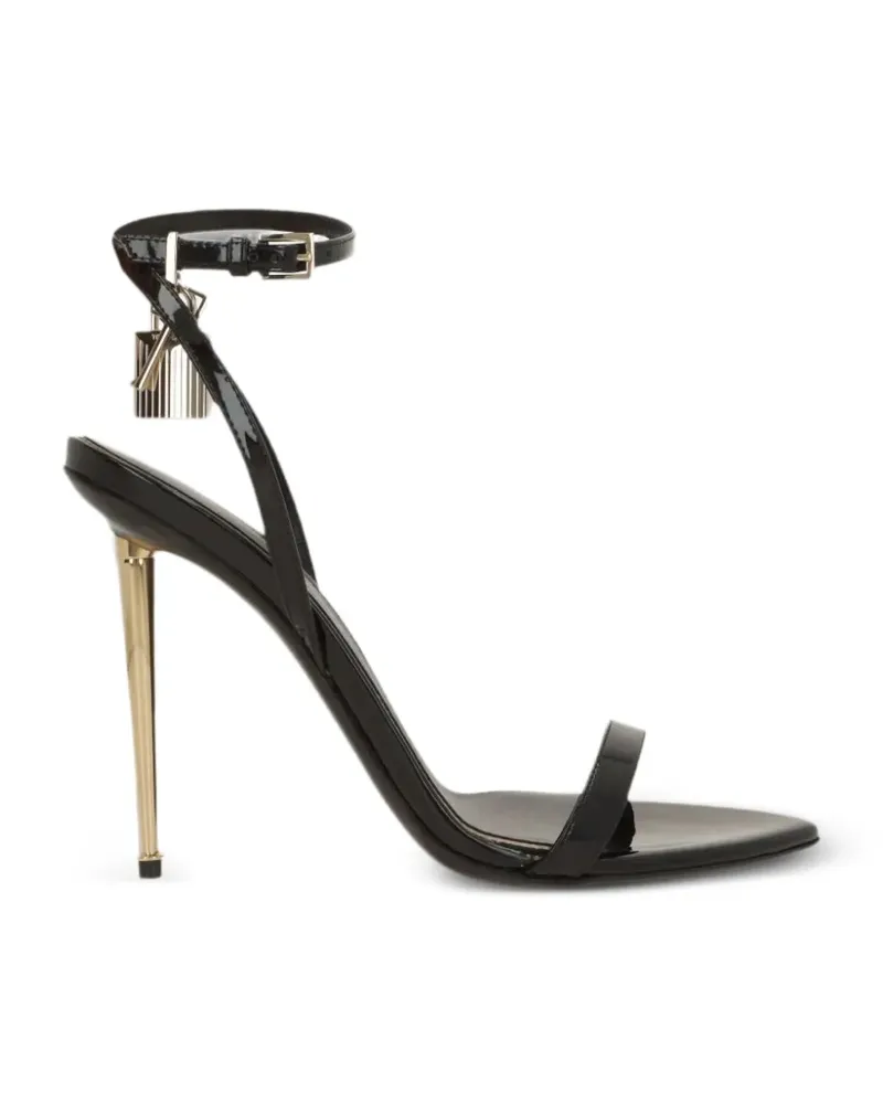 Tom Ford Sandalen aus Lackleder mit Schloss - Schwarz Schwarz