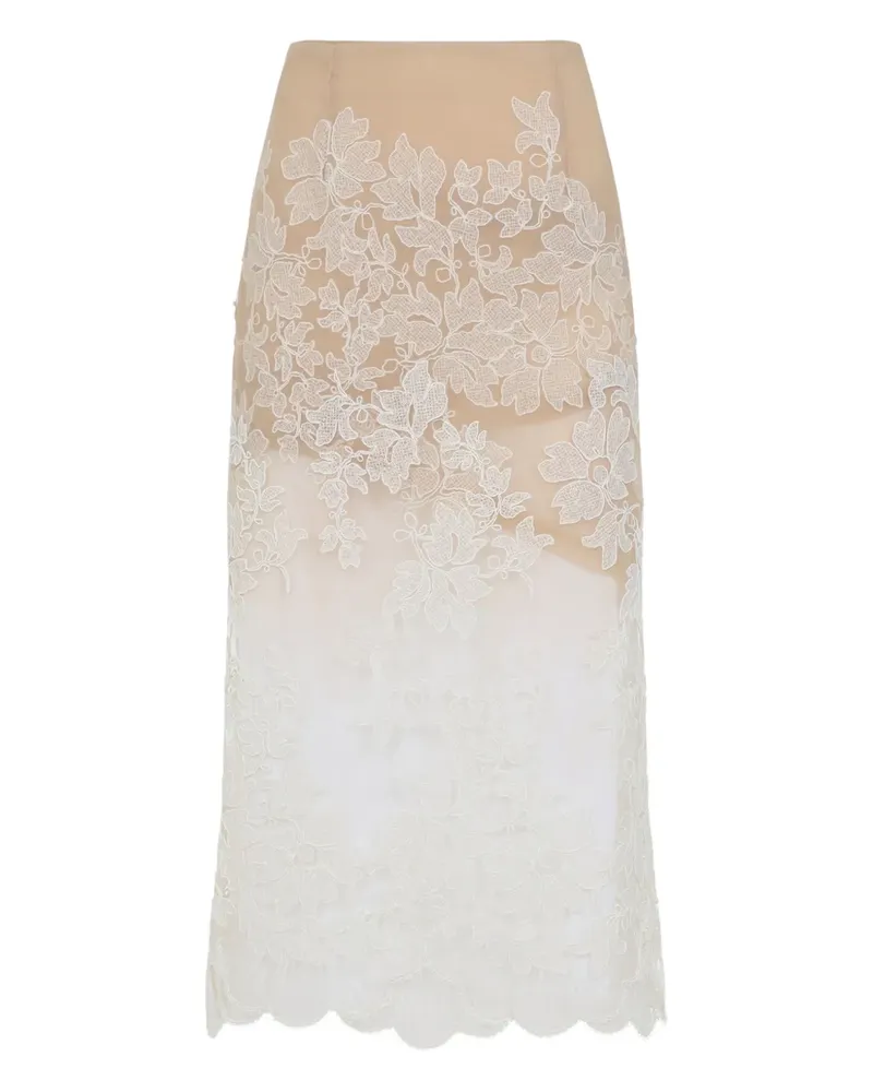 Ermanno Scervino Rock mit Spitze - Weiß Weiß