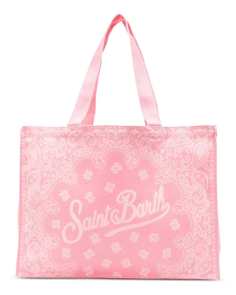 MC2 Saint Barth bandana-print logo-print beach bag - Rosa Rosa