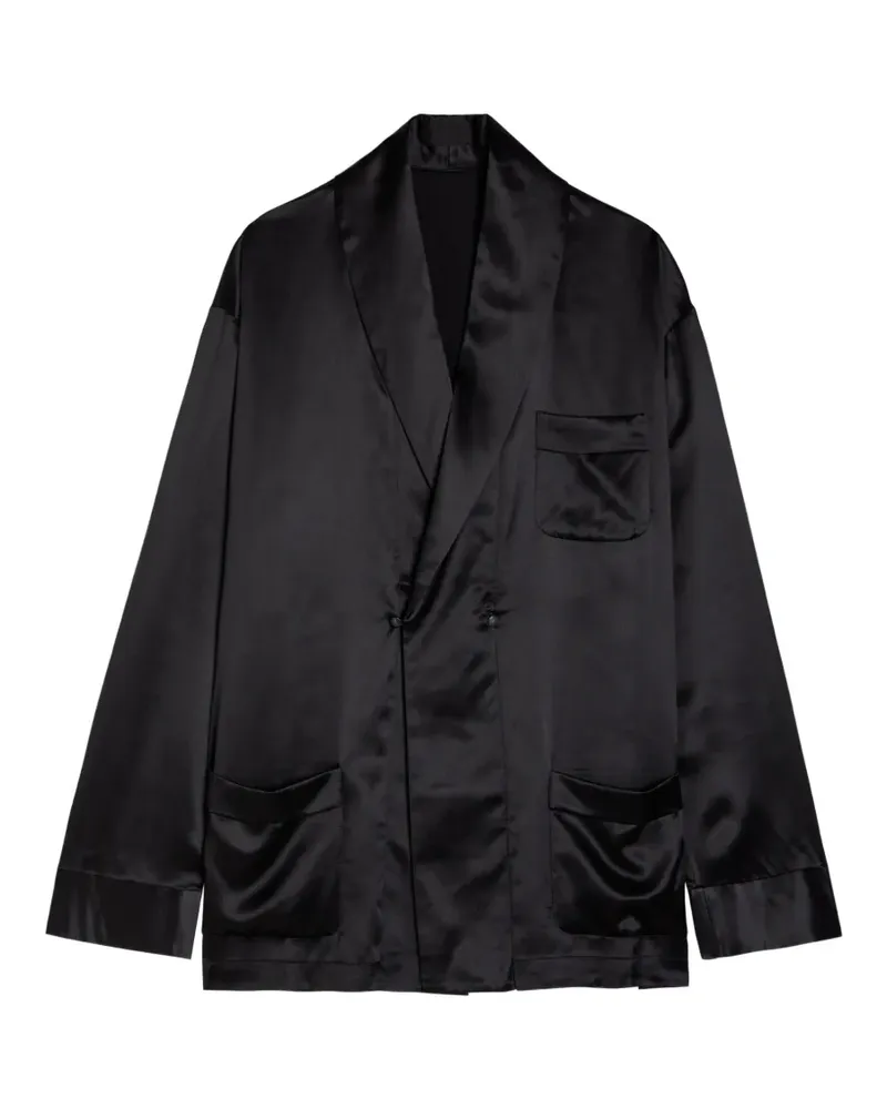 Delos Doppelreihige Gilbert Seidenjacke - Schwarz Schwarz