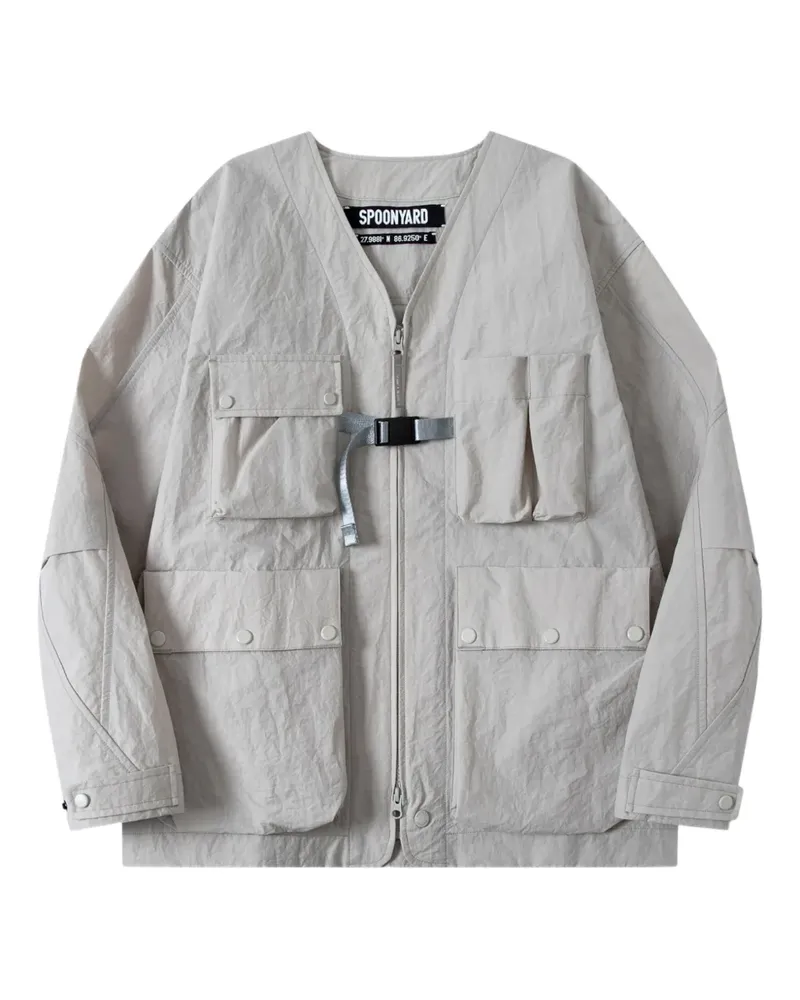 Spoonyard 3D-Jacke mit V-Ausschnitt - Grau Grau