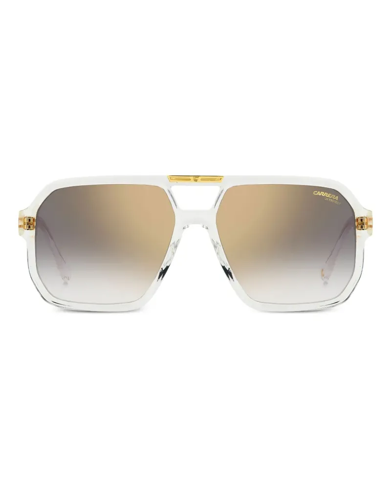 Carrera Sonnenbrille mit Logo-Print - Weiß Weiß