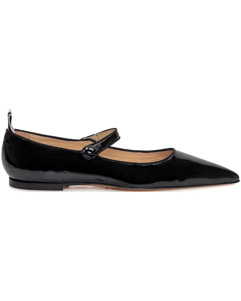 Thom Browne Spitze Ballerinas aus Lackleder - Schwarz Schwarz