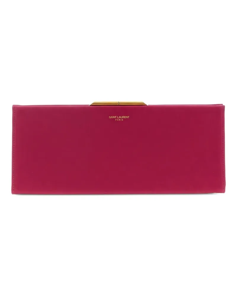 Saint Laurent logo-print chain-strap clutch bag - Rosa Rosa