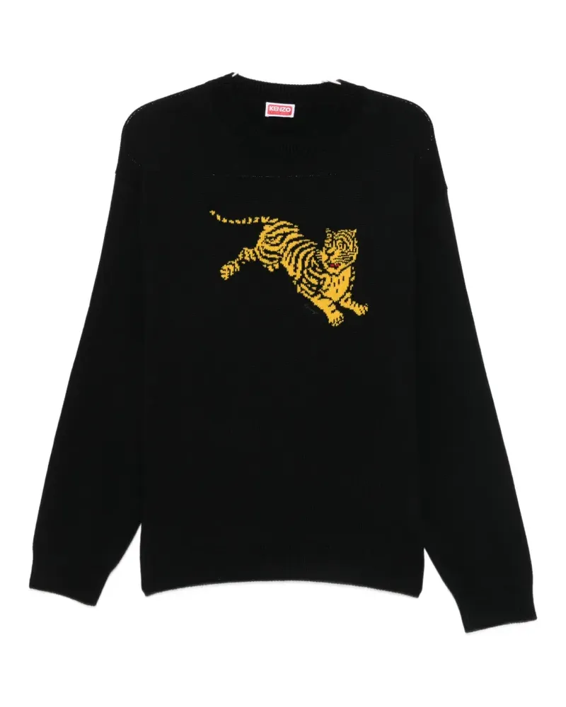 Kenzo tiger-motif sweater - Schwarz Schwarz